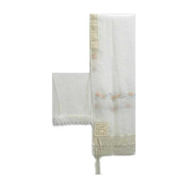 Pink Lillies Bat Mitzvah Tallit | Tallit/Tallis | Judaica